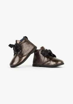 Conguitos Bota De Bebé Charol Fantasía Titanio^ Botas|Botas