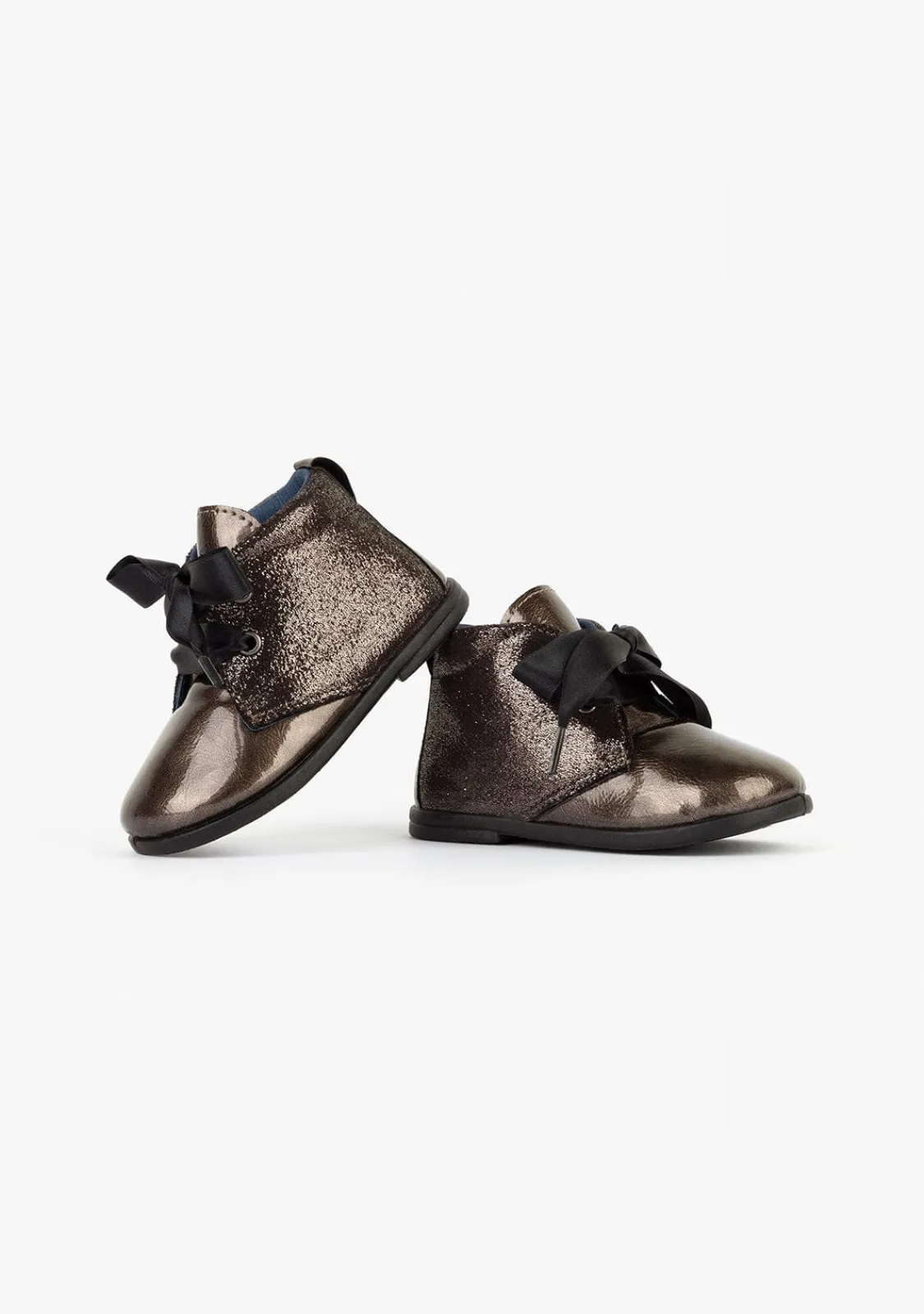 Conguitos Bota De Bebé Charol Fantasía Titanio^ Botas|Botas