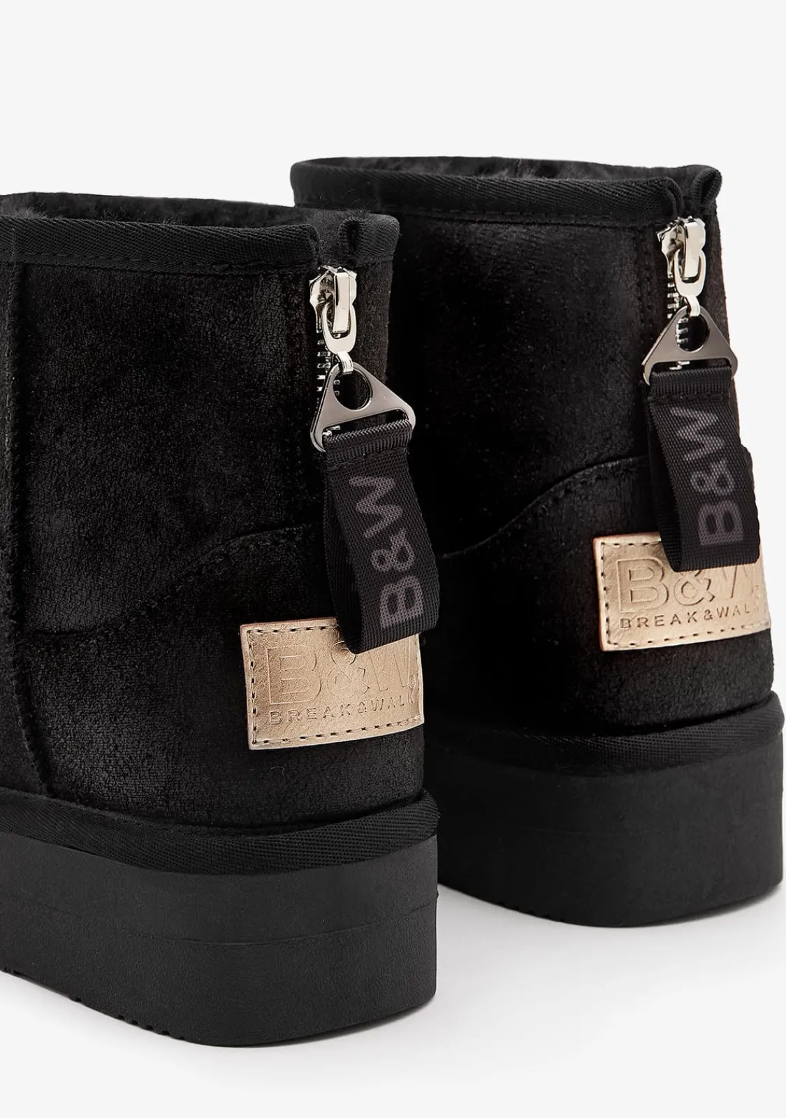 Conguitos Botas Australianas Cremallera Negro B&W^ Botas Australianas|Botas Australianas