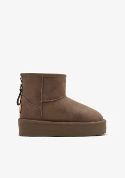 Conguitos Botas Australianas Cremallera Taupe B&W^ Botas Australianas|Botas Australianas