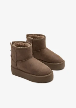 Conguitos Botas Australianas Cremallera Taupe B&W^ Botas Australianas|Botas Australianas