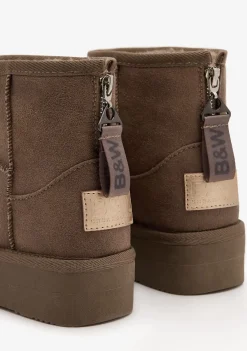 Conguitos Botas Australianas Cremallera Taupe B&W^ Botas Australianas|Botas Australianas