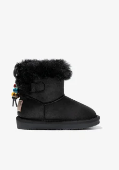 Conguitos Botas Australianas Cuentas Pelo Negro B&W^ Botas Australianas|Botas Australianas