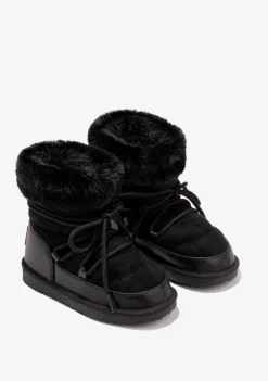 Conguitos Botas Australianas De Niña Cordones Negro B&W^ Botas Australianas|Botas Australianas
