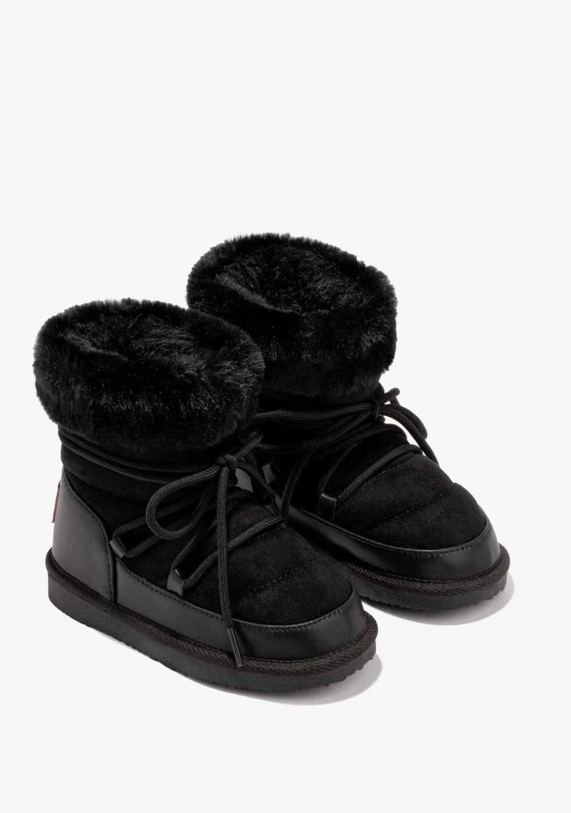 Conguitos Botas Australianas De Niña Cordones Negro B&W^ Botas Australianas|Botas Australianas