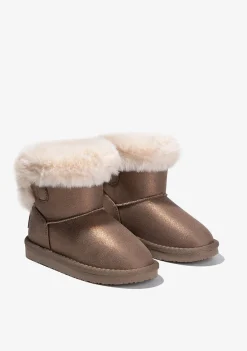 Conguitos Botas Australianas De Niña Strass Bronce B&W^ Botas Australianas|Botas Australianas
