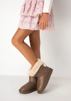 Conguitos Botas Australianas De Niña Strass Bronce B&W^ Botas Australianas|Botas Australianas