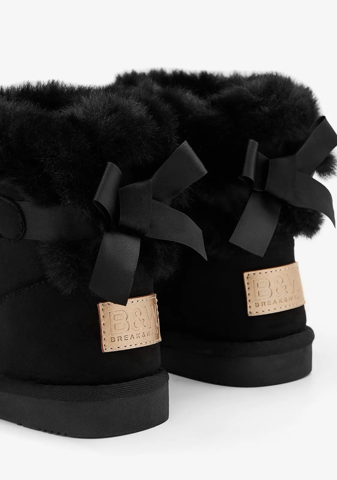 Conguitos Botas Australianas Lazo Pelo Water Repellent Negro B&W^ Botas Australianas|Botas Australianas