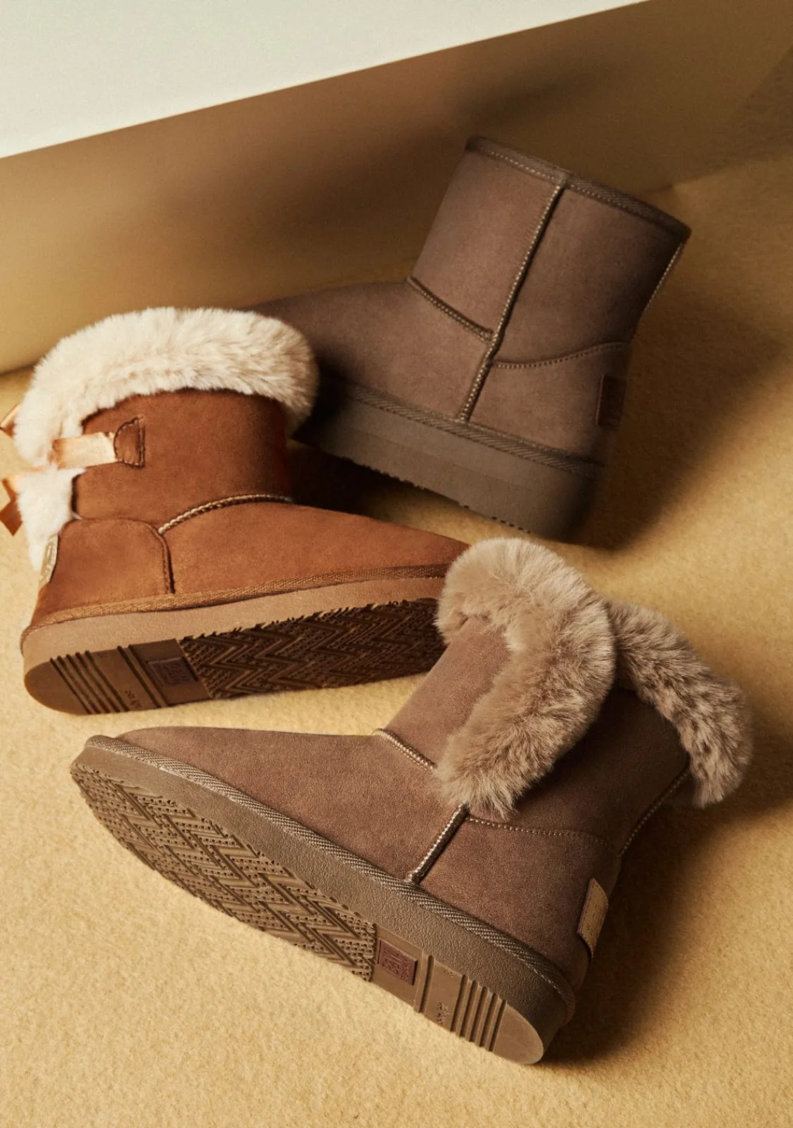 Conguitos Botas Australianas Lazo Pelo Water Repellent Tan B&W^ Botas Australianas|Botas Australianas