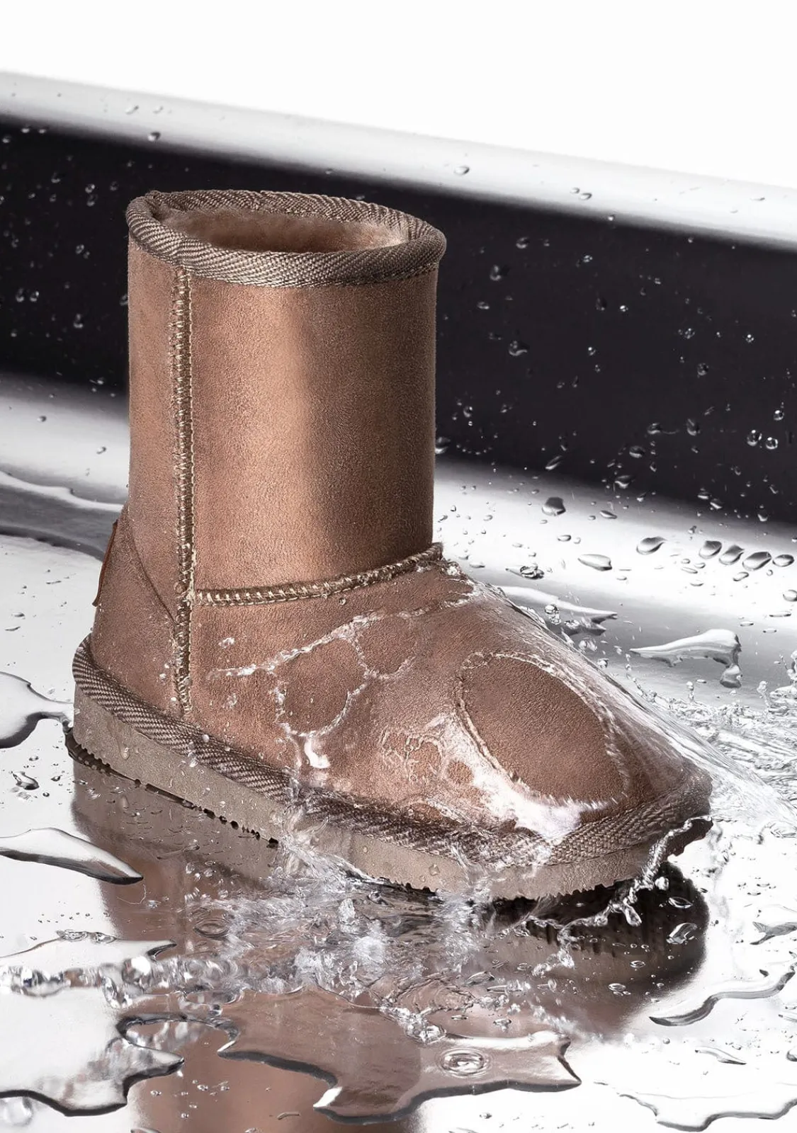 Conguitos Botas Australianas Logo Water Repellent Taupe B&W^ Botas Australianas|Botas Australianas