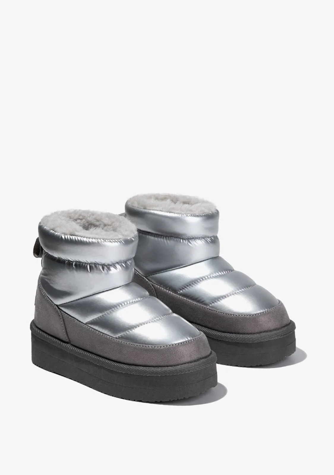 Conguitos Botas Australianas Metalizado Plata B&W^ Botas Australianas|Botas Australianas