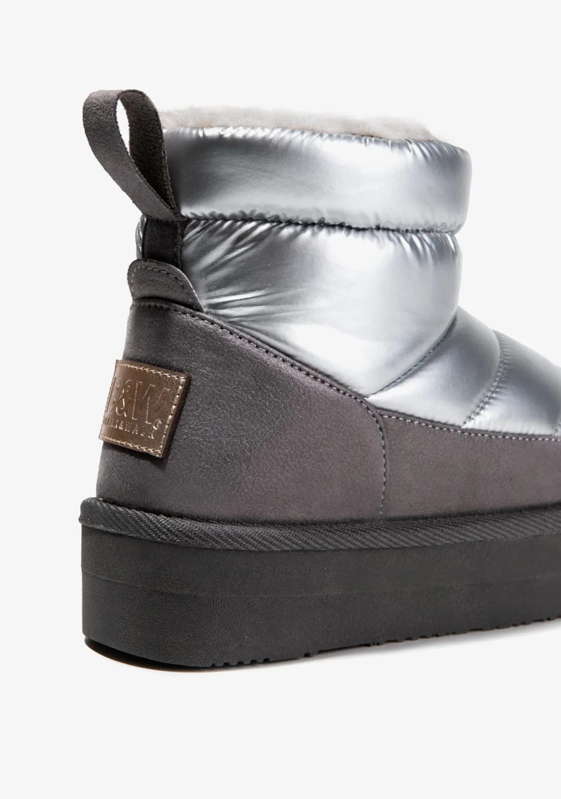 Conguitos Botas Australianas Metalizado Plata B&W^ Botas Australianas|Botas Australianas