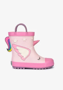 Conguitos Botas De Agua Unicornio Goma Rosa Claro^ Botas De Agua|Botas De Agua