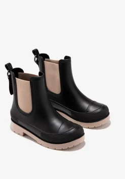 Conguitos Botas De Agua Unisex Negro Beige B&W^ Botas|Botas De Agua
