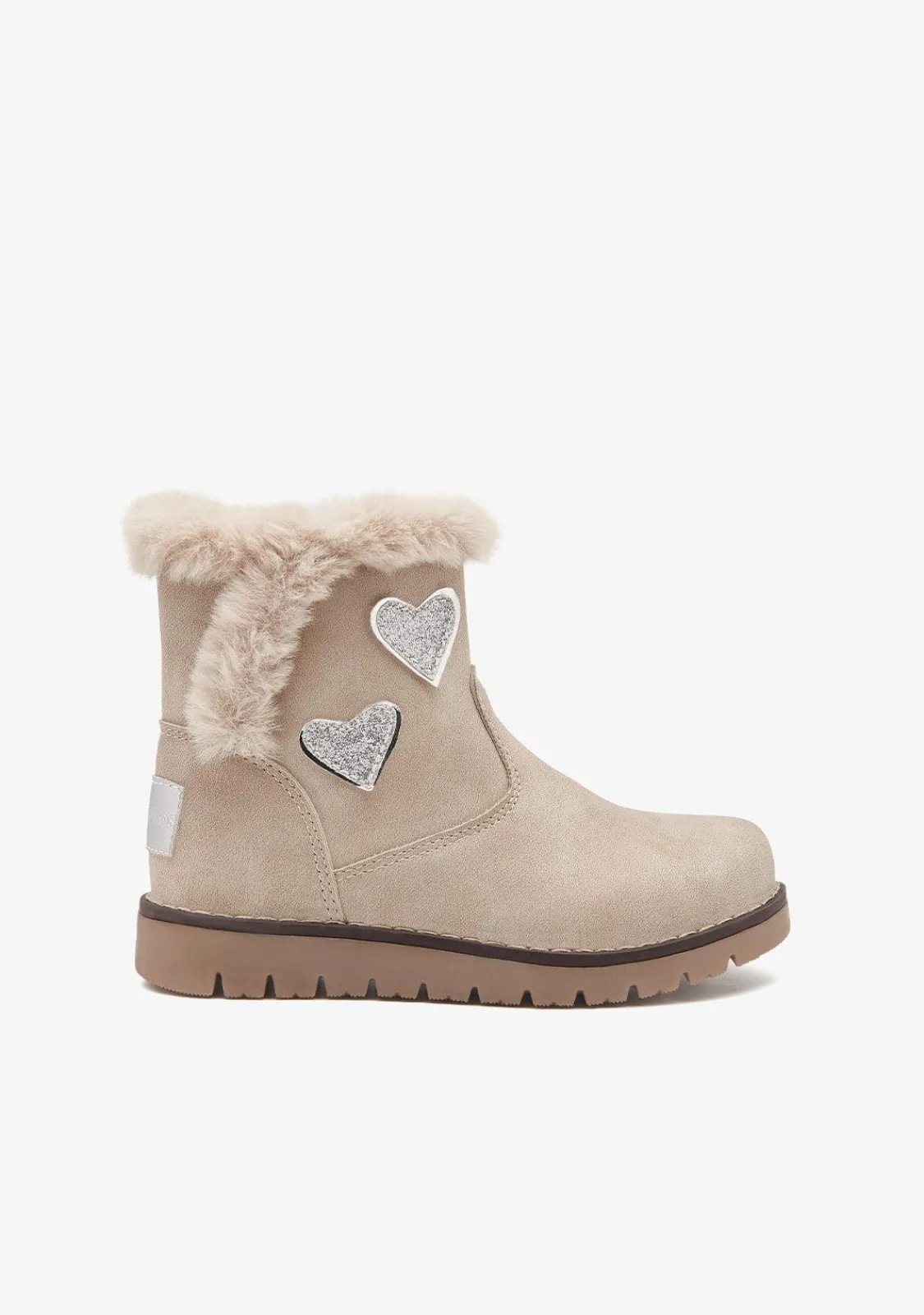 Conguitos Botas De Felpa Beige Con Corazones^ Botas|Botas