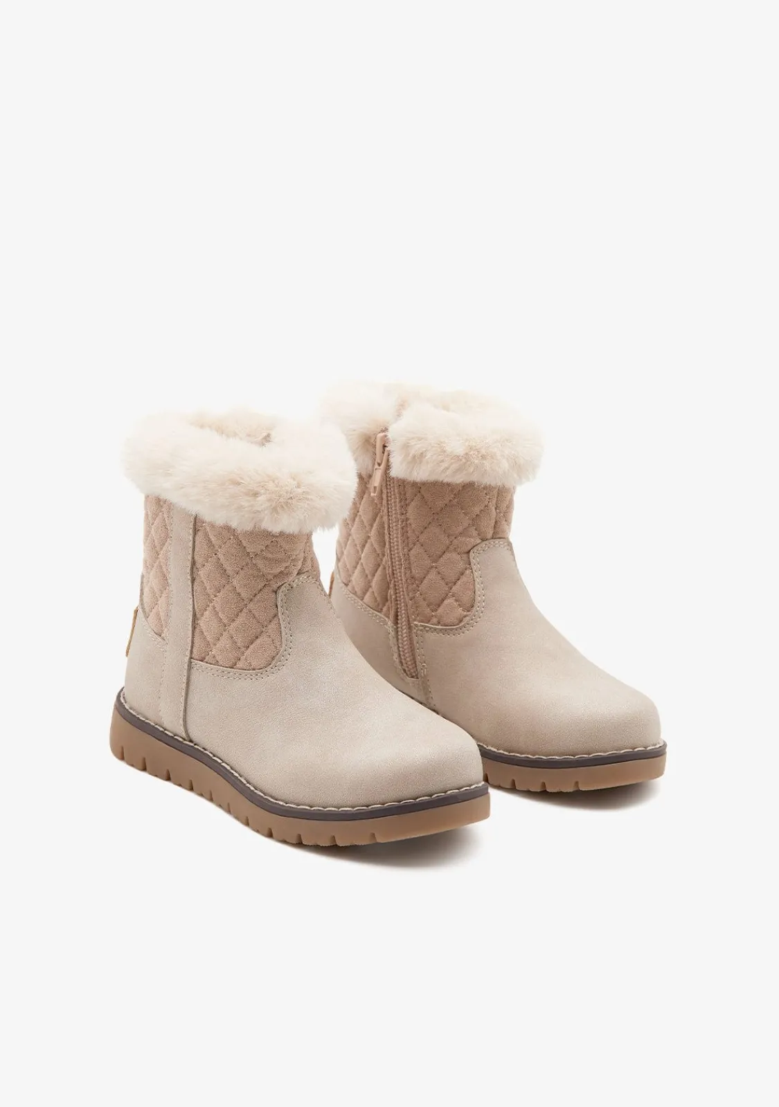 Conguitos Botas De Felpa De Diamante Beige^ Botas