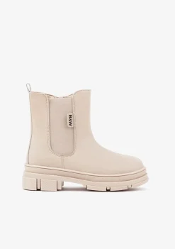 Conguitos Botas De Niña Elástico Napa Beige B&W^ Botas|Botas