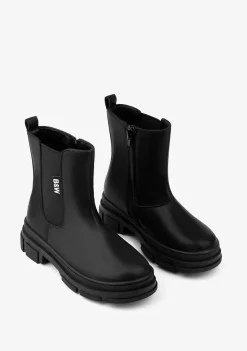 Conguitos Botas De Niña Elástico Napa Negro B&W^ Botas|Botas