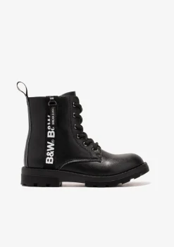 Conguitos Botas De Niña Militares Logo Negro B&W^ Botas|Botas