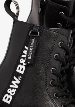 Conguitos Botas De Niña Militares Logo Negro B&W^ Botas|Botas