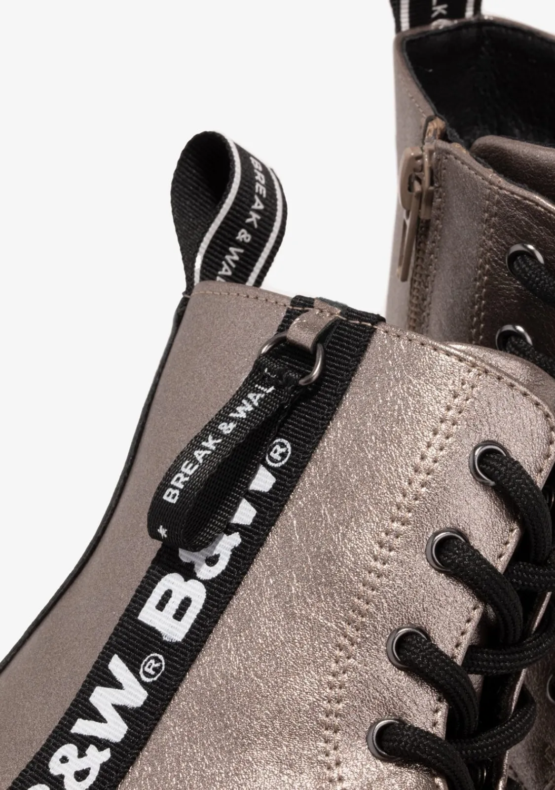 Conguitos Botas De Niña Militares Logo Plomo B&W^ Botas|Botas