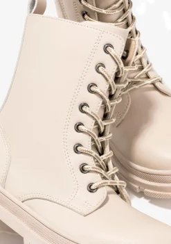 Conguitos Botas De Niña Napa Beige B&W^ Botas|Botas