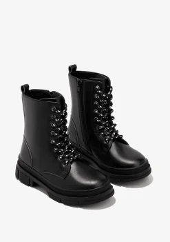 Conguitos Botas De Niña Napa Negro B&W^ Botas|Botas