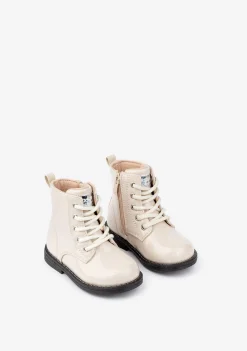 Conguitos Botines De Bebé Charol Sintético Beige^ Botas|Botas
