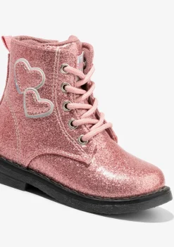 Conguitos Botines De Bebé Corazones Cordones Rosa^ Botas|Botas