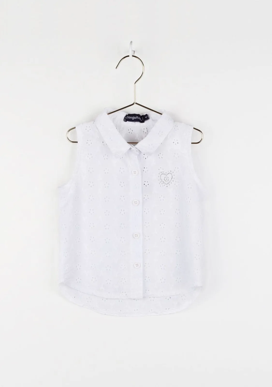 Conguitos Camisa De Niña Troquelada Blanco^ Camisetas