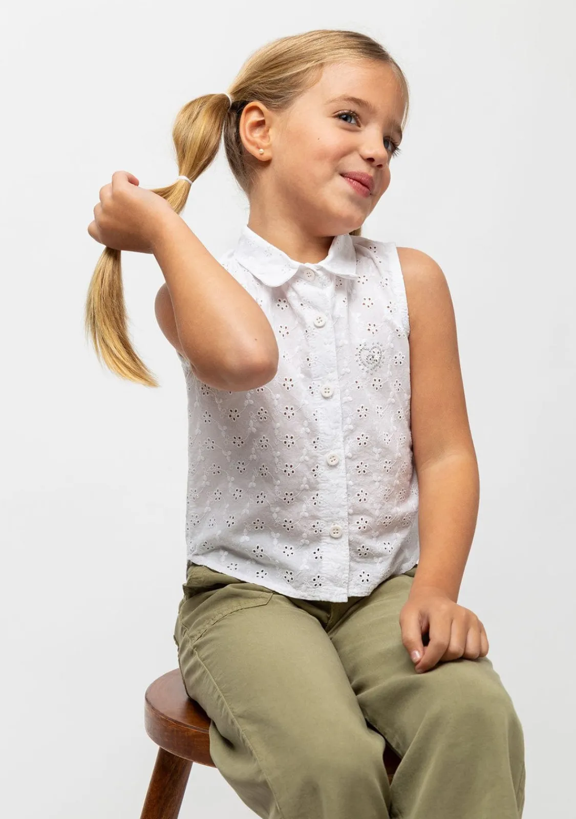 Conguitos Camisa De Niña Troquelada Blanco^ Camisetas