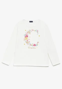 Conguitos Camiseta 'C' Blanco Roto^ Camisetas|Camisetas Manga Larga