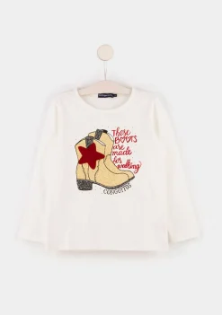 Conguitos Camiseta Con Luz De Niña Botas^ Camisetas|Camisetas Manga Larga