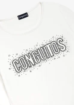 Conguitos Camiseta Strass Blanco^ Camisetas|Camisetas Manga Larga