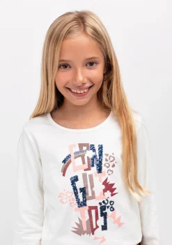 Conguitos Camiseta De Niña Blanco^ Camisetas|Camisetas Manga Larga