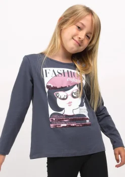 Conguitos Camiseta De Niña Fashion Marengo^ Camisetas|Camisetas Manga Larga