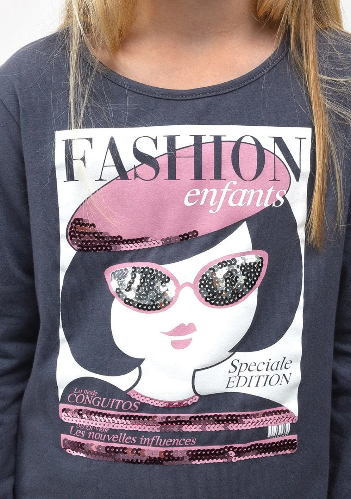 Conguitos Camiseta De Niña Fashion Marengo^ Camisetas|Camisetas Manga Larga