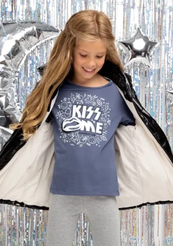 Conguitos Camiseta De Niña Kiss Gris Antracita^ Camisetas|Camisetas Manga Larga