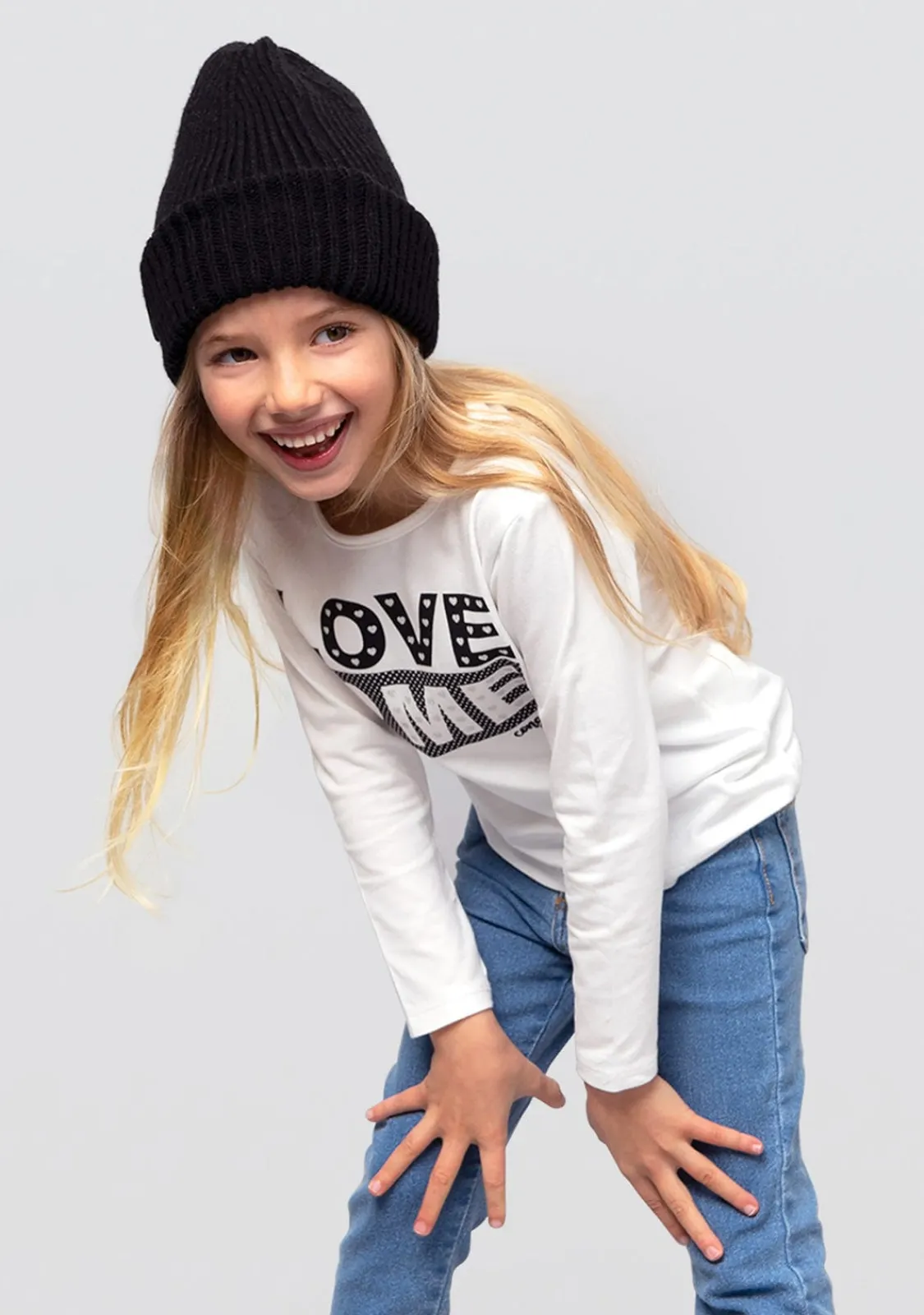 Conguitos Camiseta De Niña Love Me Blanco Con Luz^ Camisetas|Camisetas Manga Larga
