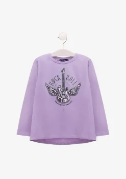 Conguitos Camiseta De Niña Rock Malva^ Camisetas|Camisetas Manga Larga