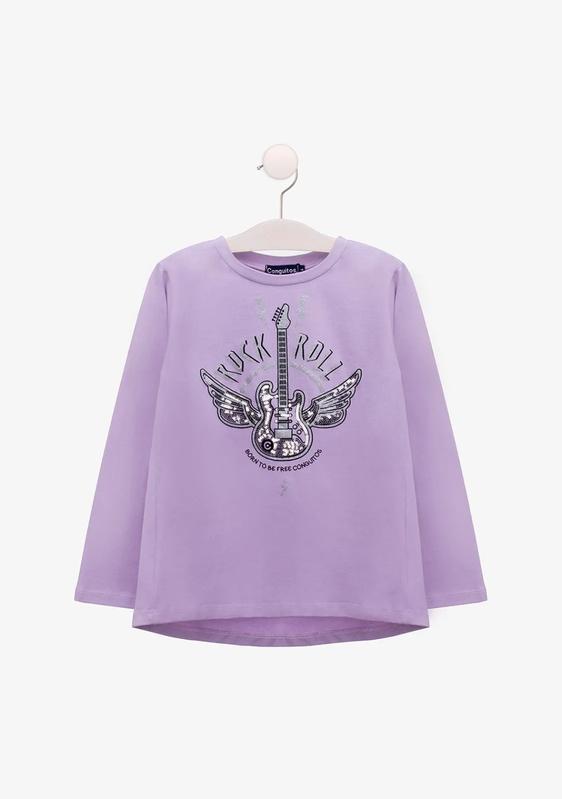 Conguitos Camiseta De Niña Rock Malva^ Camisetas|Camisetas Manga Larga