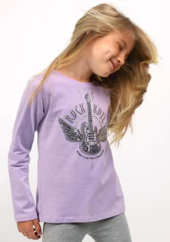 Conguitos Camiseta De Niña Rock Malva^ Camisetas|Camisetas Manga Larga