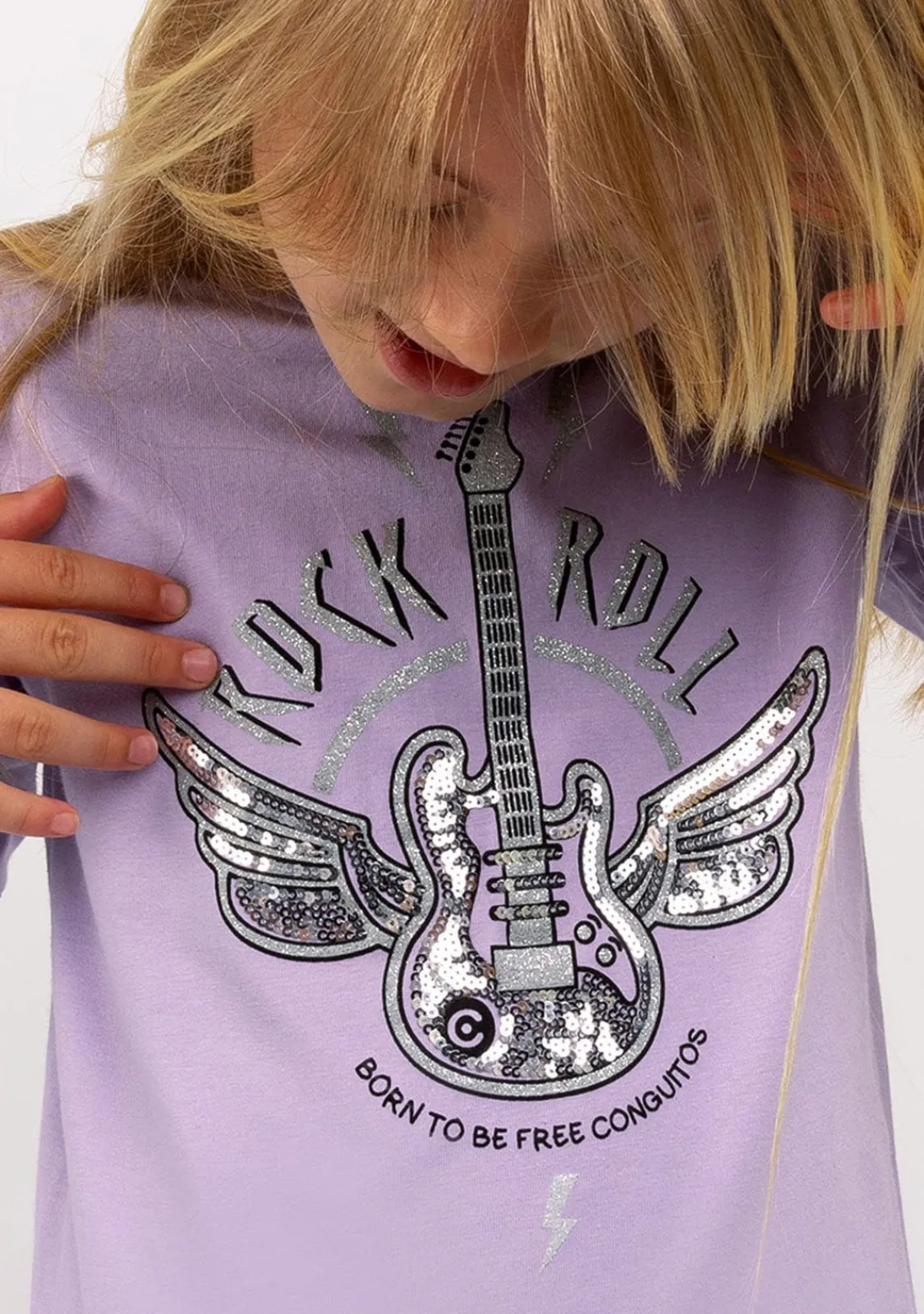Conguitos Camiseta De Niña Rock Malva^ Camisetas|Camisetas Manga Larga