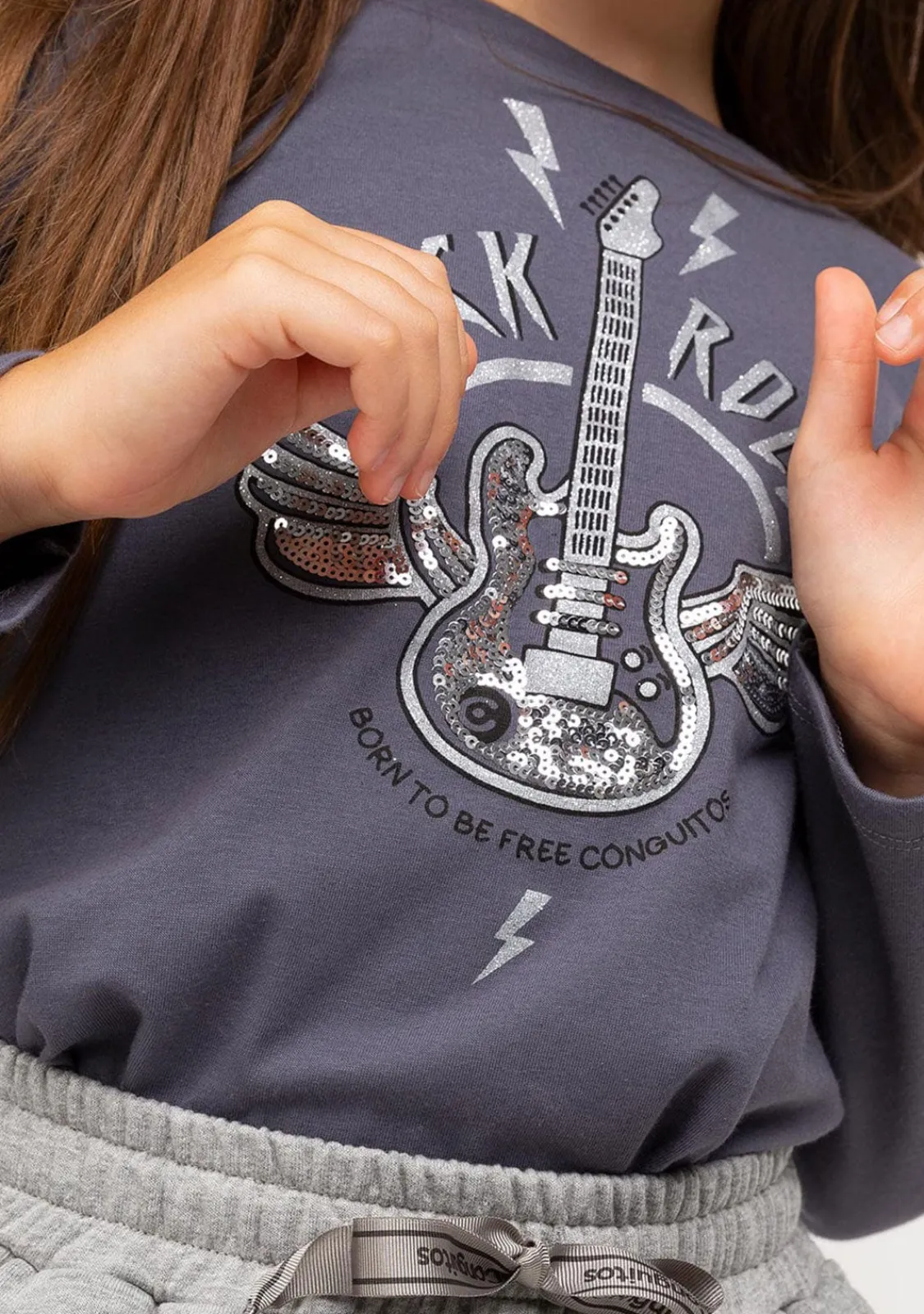 Conguitos Camiseta De Niña Rock Marengo^ Camisetas|Camisetas Manga Larga
