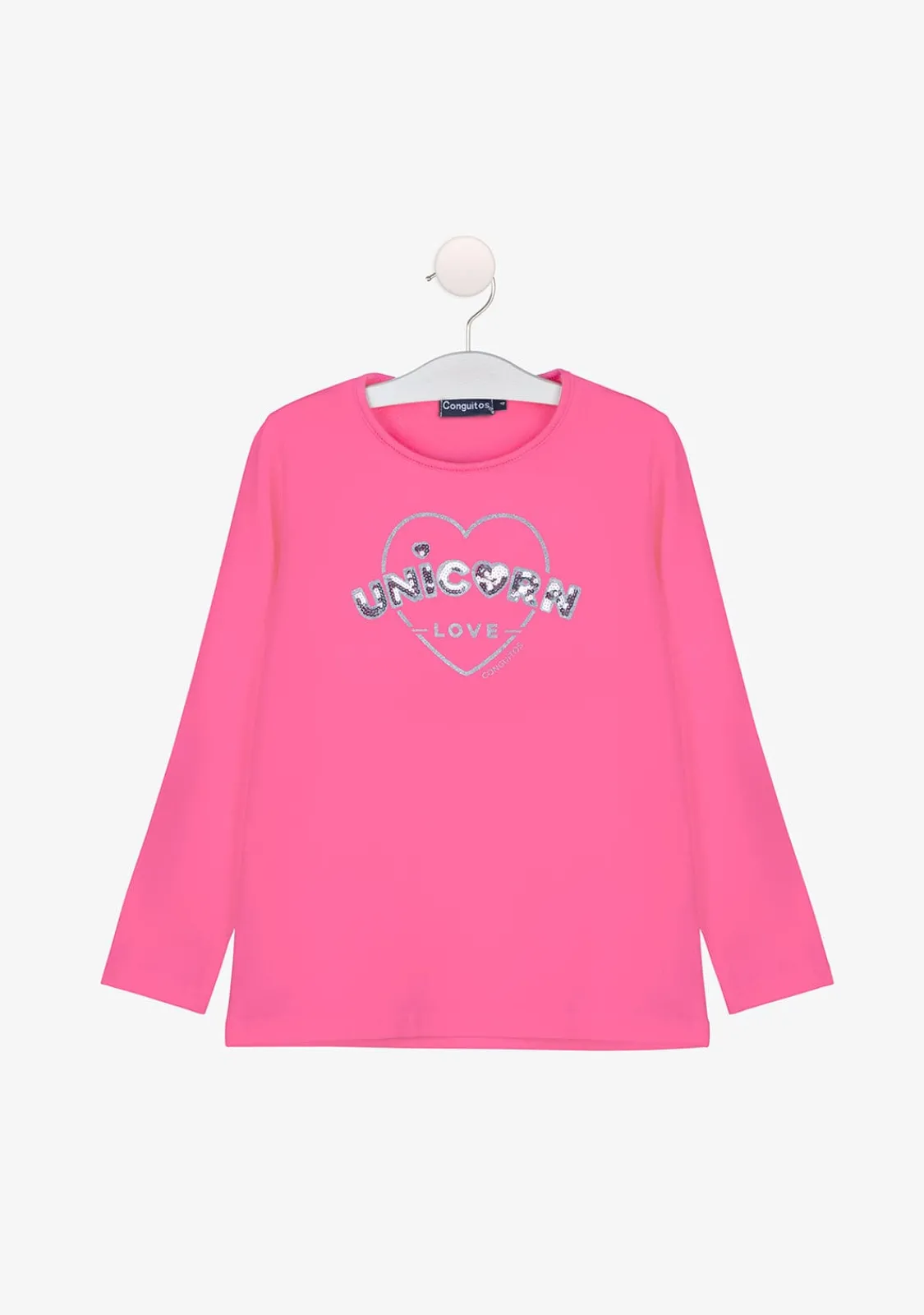 Conguitos Camiseta De Niña Unicorn Love Fucsia^ Camisetas|Camisetas Manga Larga