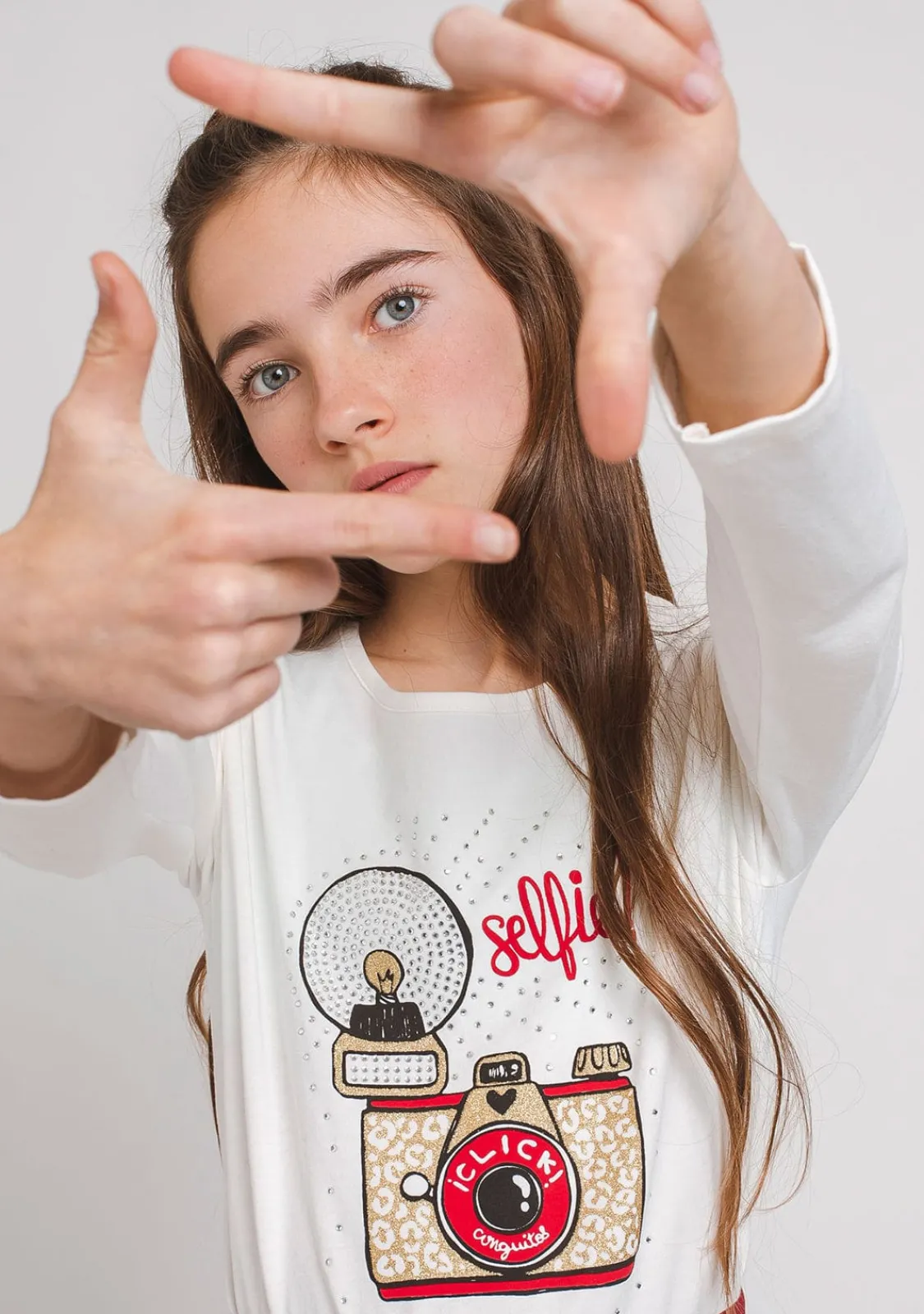 Conguitos Camiseta Niña Algodón Cámara^ Camisetas|Camisetas Manga Larga