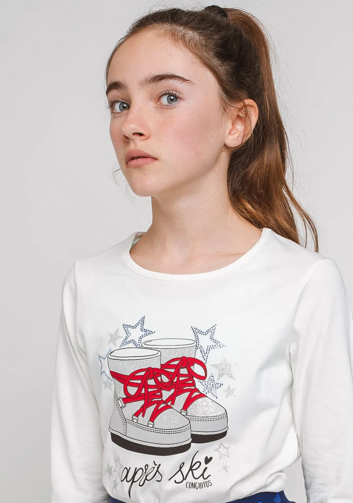 Conguitos Camiseta Niña Botas Australianas^ Camisetas|Camisetas Manga Larga
