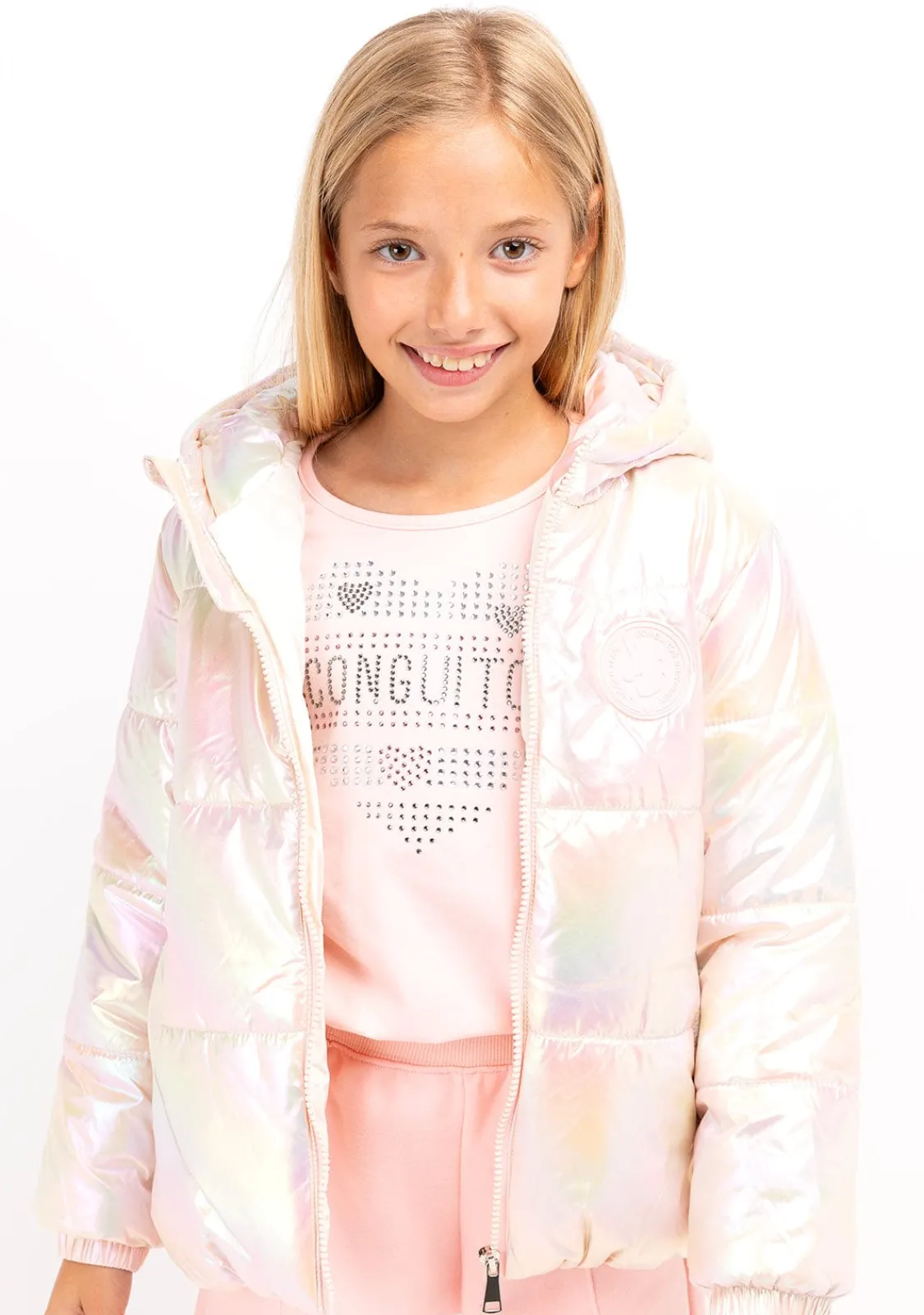 Conguitos Camiseta Niña Corazón Strass Rosa^ Camisetas|Camisetas Manga Larga