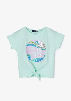 Conguitos Camiseta Nudo De Niña Sunset Menta^ Camisetas