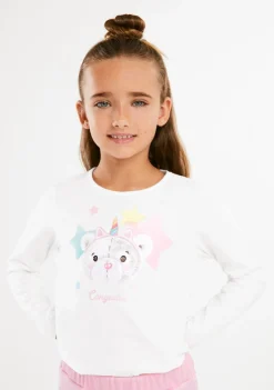 Conguitos Camiseta Osita Estrellas Blanco^ Camisetas|Camisetas Manga Larga